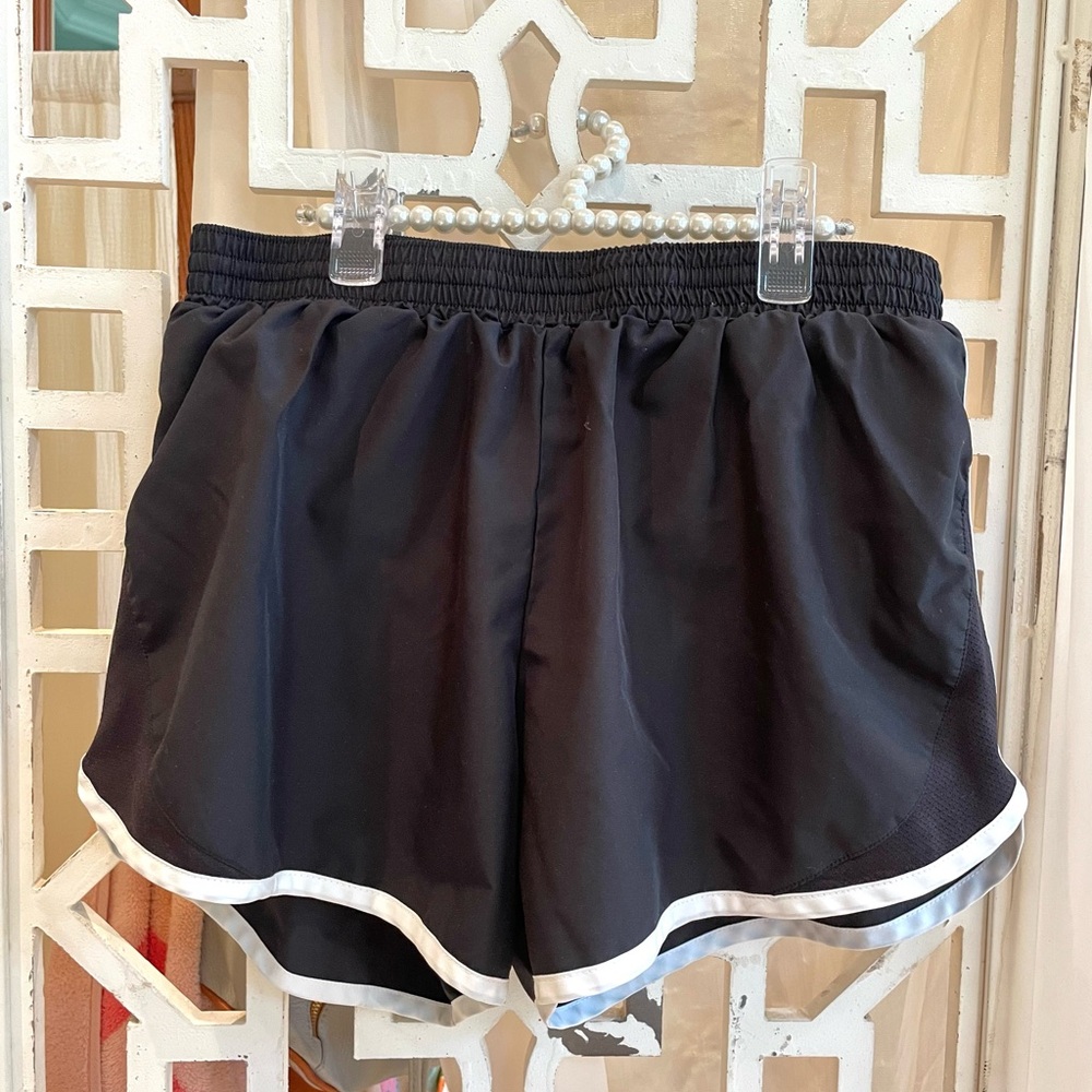 Agusta Women’s black Athletic Shorts with White Trim